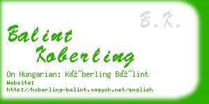 balint koberling business card